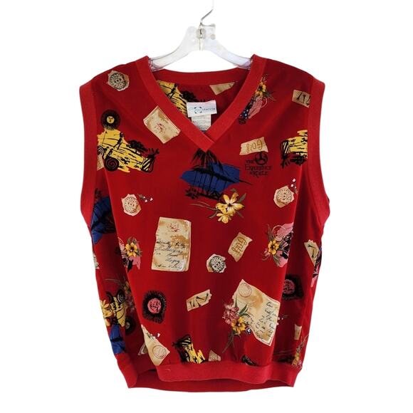 Marcia Womens Red Windcutter Golf Vest XS The Experience Koele Hawaii Vintage - Picture 1 of 11